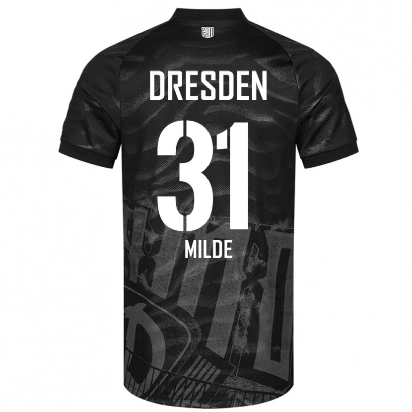 Danxen Kinder Paul Milde #31 Schwarz Grau Auswärtstrikot Trikot 2025/26 T-Shirt