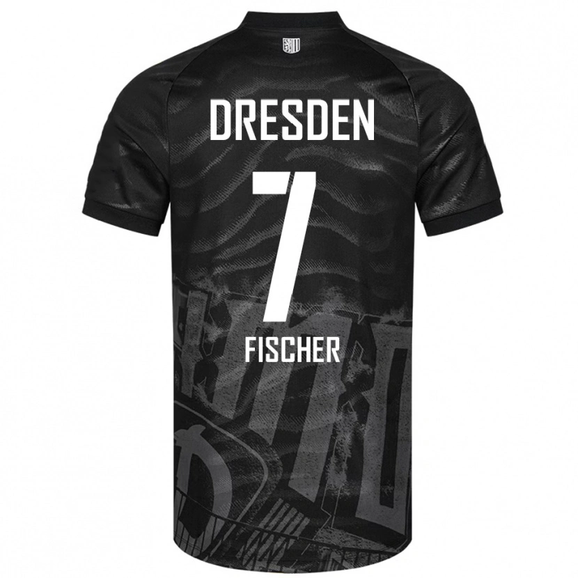 Danxen Kinder Marc Fischer #7 Schwarz Grau Auswärtstrikot Trikot 2025/26 T-Shirt
