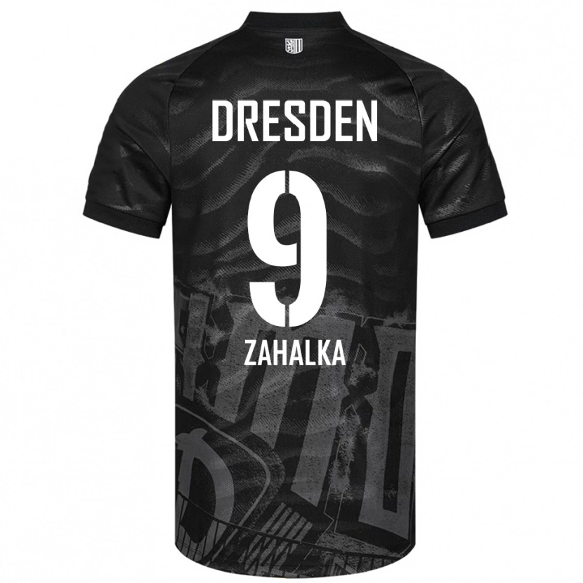 Danxen Kinder Filip Zahalka #9 Schwarz Grau Auswärtstrikot Trikot 2025/26 T-Shirt