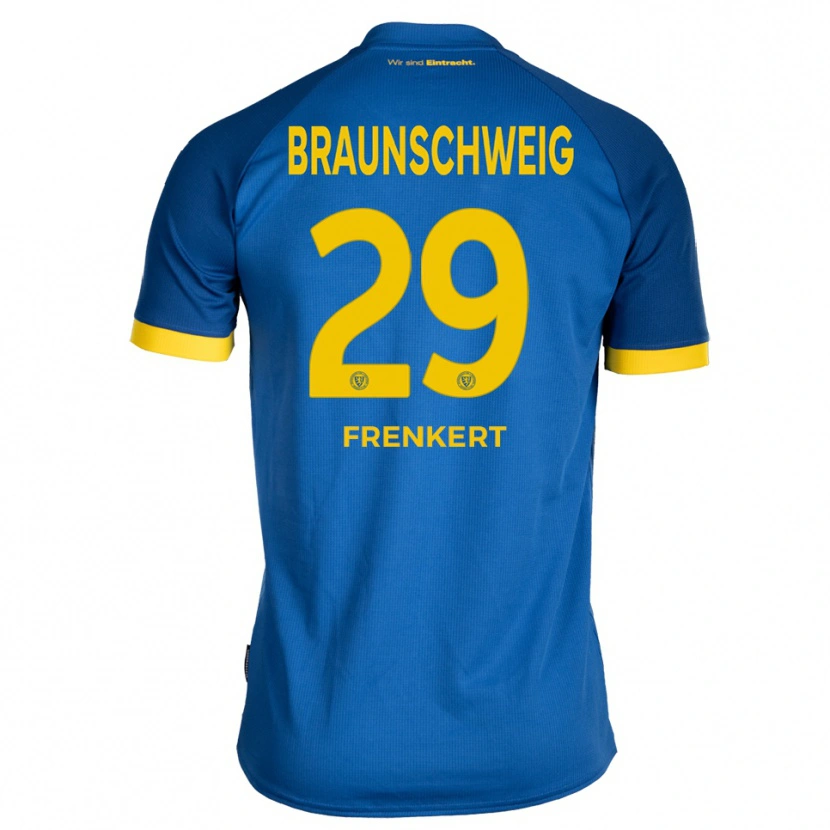Danxen Kinder Lukas Frenkert #29 Königsblau Gelb Auswärtstrikot Trikot 2025/26 T-Shirt