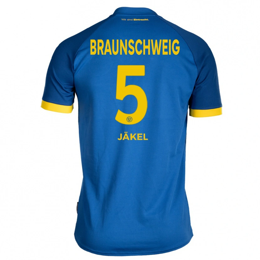 Danxen Kinder Frederik Jäkel #5 Königsblau Gelb Auswärtstrikot Trikot 2025/26 T-Shirt