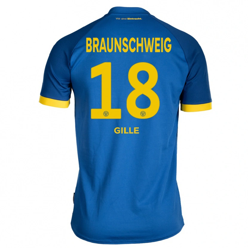 Danxen Kinder Julien Gille #18 Königsblau Gelb Auswärtstrikot Trikot 2025/26 T-Shirt