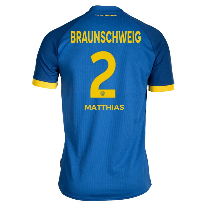 Danxen Kinder Ole Matthias #2 Königsblau Gelb Auswärtstrikot Trikot 2025/26 T-Shirt