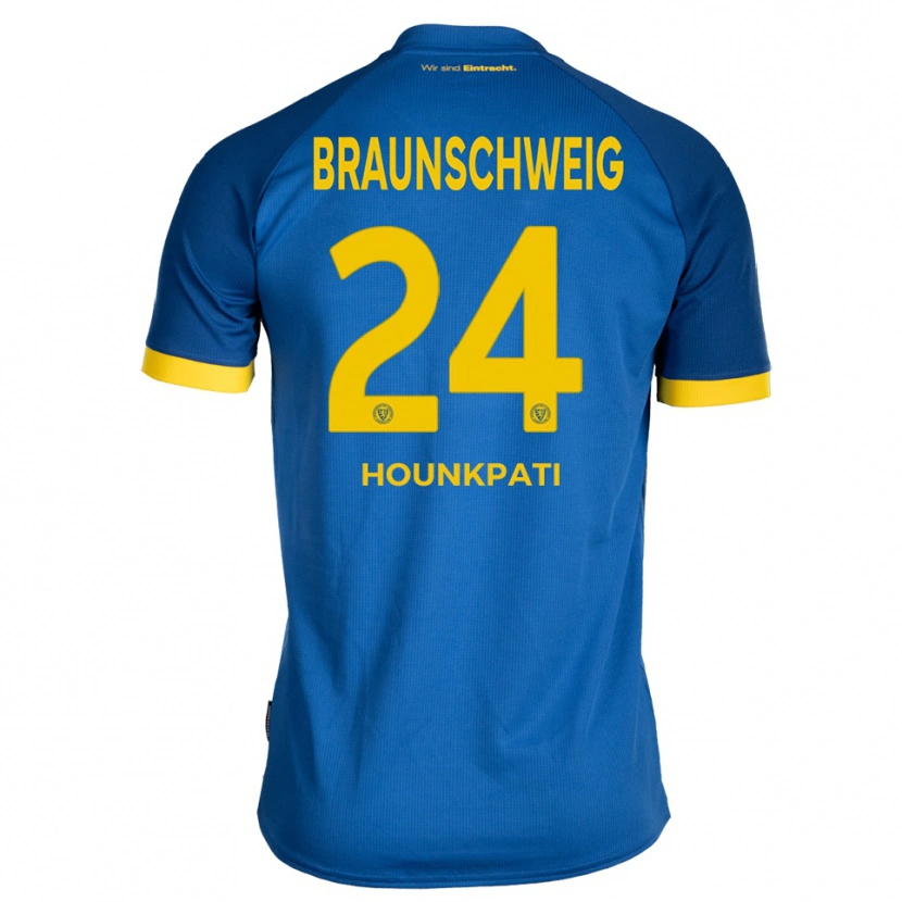Danxen Kinder Marvin Hounkpati #24 Königsblau Gelb Auswärtstrikot Trikot 2025/26 T-Shirt