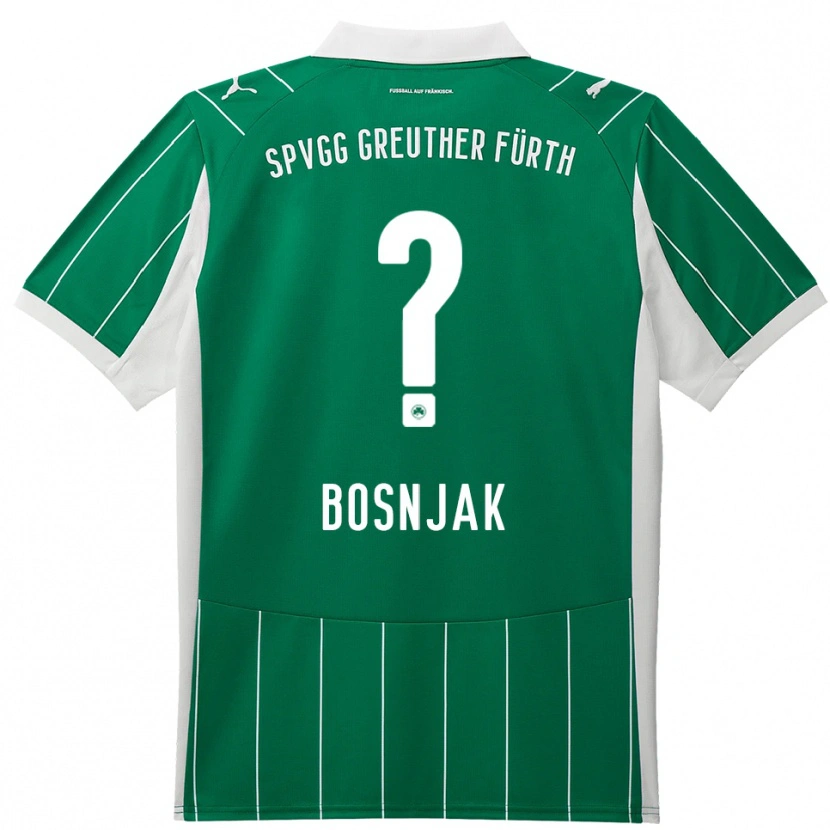 Danxen Kinder Petar Bosnjak #0 Grün Weiß Auswärtstrikot Trikot 2025/26 T-Shirt