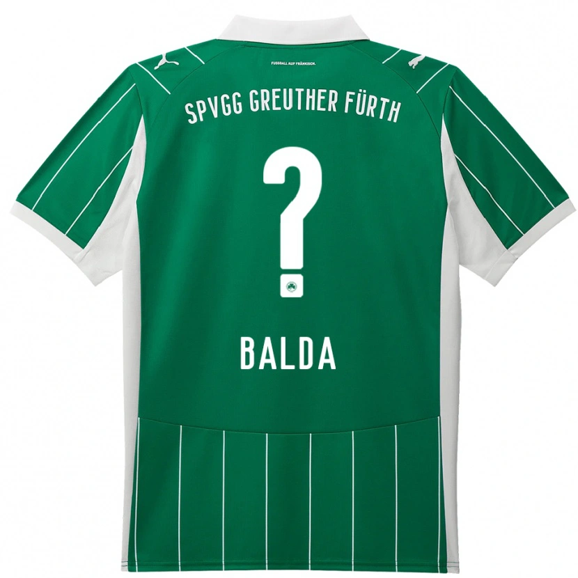Danxen Kinder Daniela Balda #0 Grün Weiß Auswärtstrikot Trikot 2025/26 T-Shirt