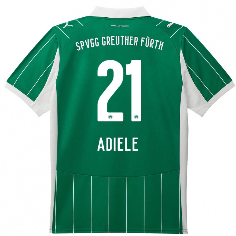 Danxen Kinder Raphael Adiele #21 Grün Weiß Auswärtstrikot Trikot 2025/26 T-Shirt