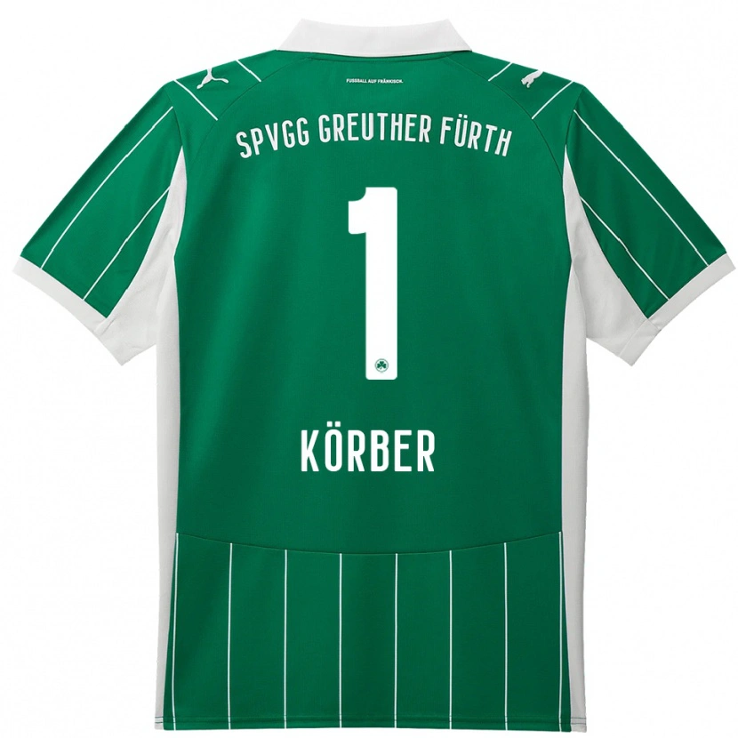Danxen Kinder Nils Körber #1 Grün Weiß Auswärtstrikot Trikot 2025/26 T-Shirt