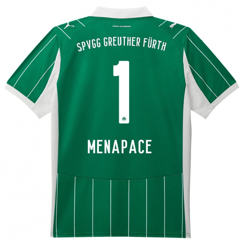 Danxen Kinder Theo Menapace #1 Grün Weiß Auswärtstrikot Trikot 2025/26 T-Shirt