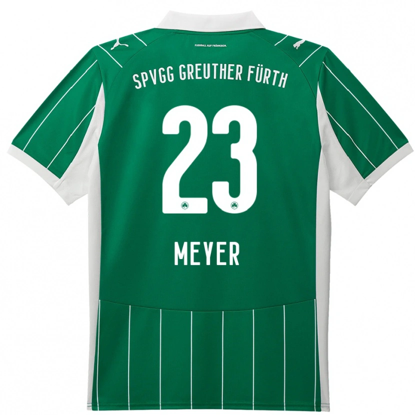 Danxen Kinder Max Meyer #23 Grün Weiß Auswärtstrikot Trikot 2025/26 T-Shirt