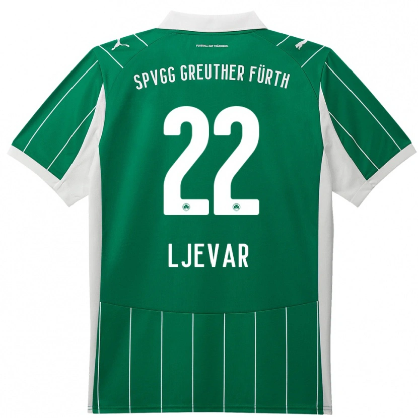 Danxen Kinder Nico Ljevar #22 Grün Weiß Auswärtstrikot Trikot 2025/26 T-Shirt