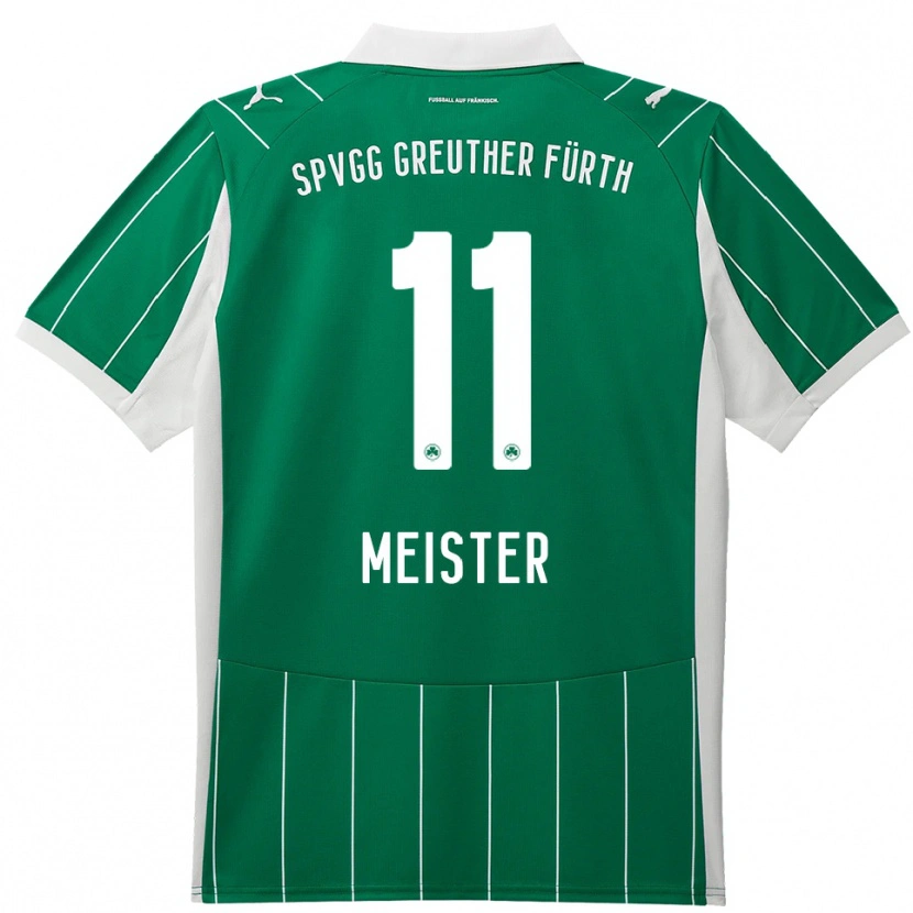 Danxen Kinder Christoph Meister #11 Grün Weiß Auswärtstrikot Trikot 2025/26 T-Shirt