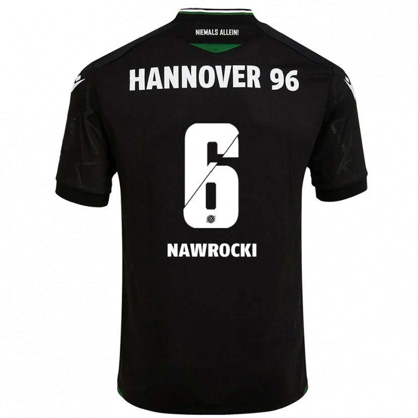 Danxen Kinder Maik Nawrocki #6 Schwarz Grün Auswärtstrikot Trikot 2025/26 T-Shirt