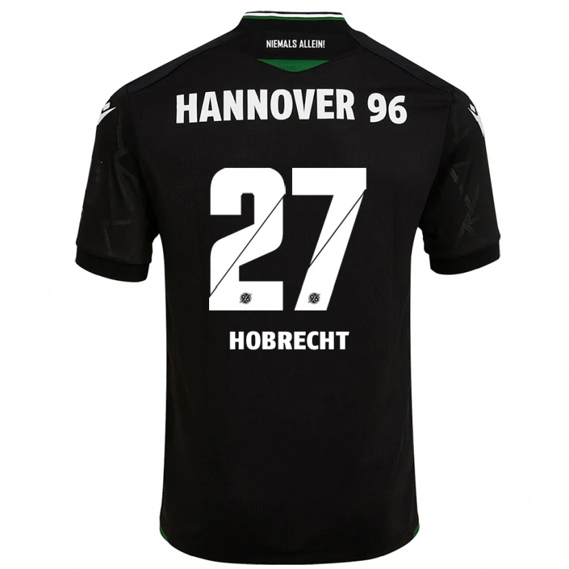 Danxen Kinder Tom Hobrecht #27 Schwarz Grün Auswärtstrikot Trikot 2025/26 T-Shirt