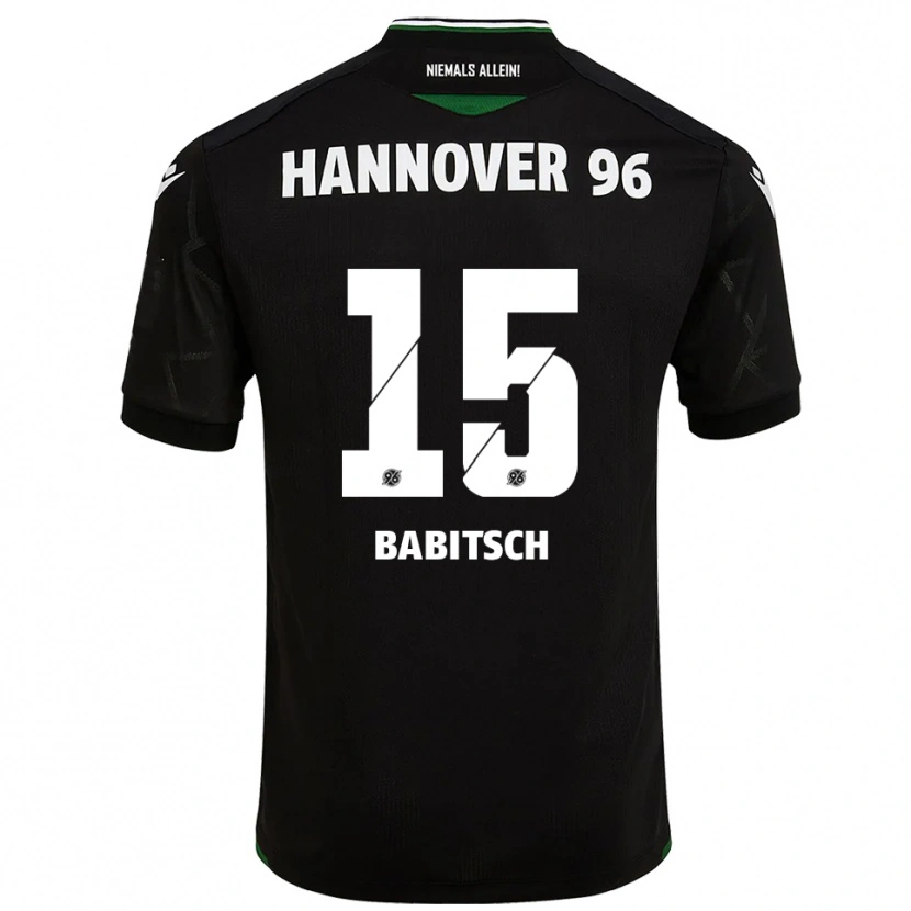 Danxen Kinder Alexander Babitsch #15 Schwarz Grün Auswärtstrikot Trikot 2025/26 T-Shirt