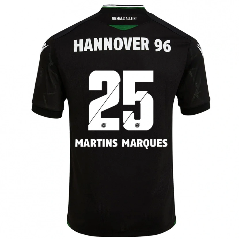 Danxen Kinder Rafael Martins Marques #25 Schwarz Grün Auswärtstrikot Trikot 2025/26 T-Shirt