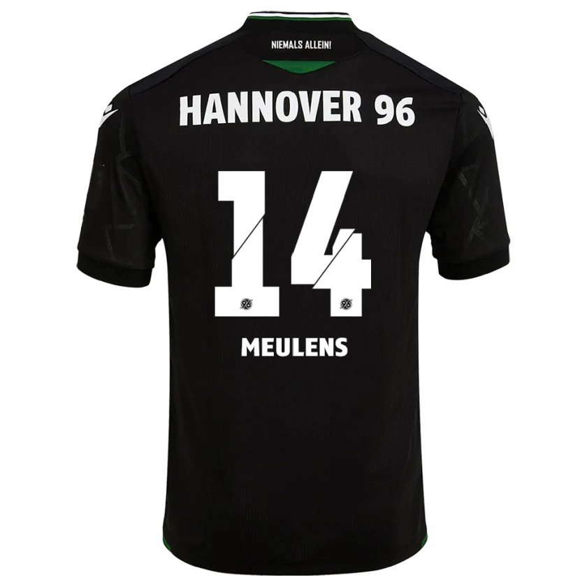 Danxen Kinder Giordinelo Meulens #14 Schwarz Grün Auswärtstrikot Trikot 2025/26 T-Shirt