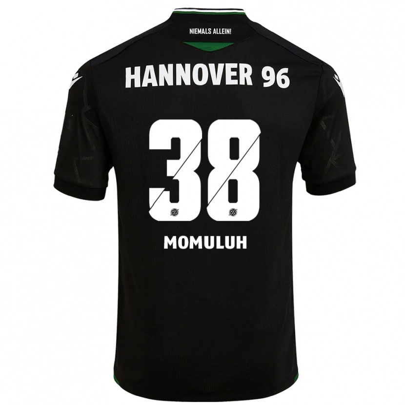 Danxen Kinder Monju Momuluh #38 Schwarz Grün Auswärtstrikot Trikot 2025/26 T-Shirt
