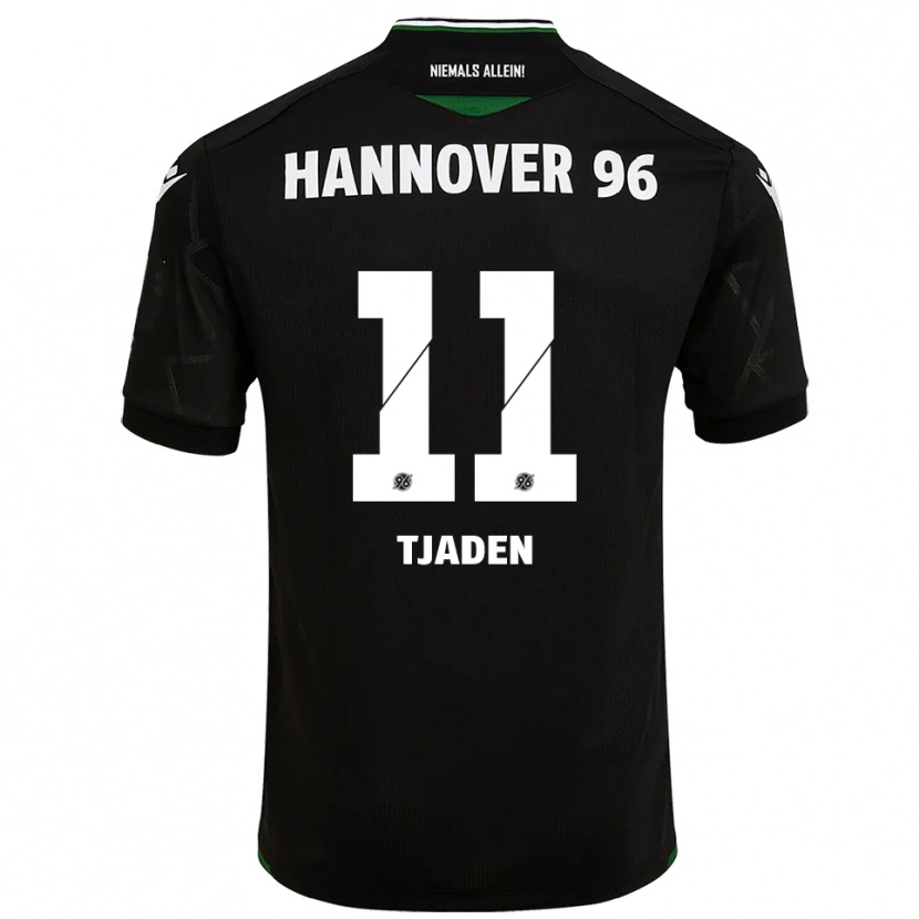 Danxen Kinder Matti Tjaden #11 Schwarz Grün Auswärtstrikot Trikot 2025/26 T-Shirt