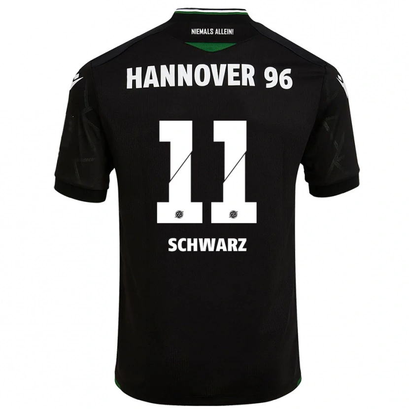 Danxen Kinder Oskar Schwarz #11 Schwarz Grün Auswärtstrikot Trikot 2025/26 T-Shirt