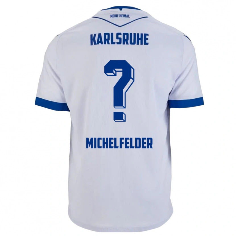 Danxen Kinder Norina Michelfelder #0 Weiß Blau Auswärtstrikot Trikot 2025/26 T-Shirt