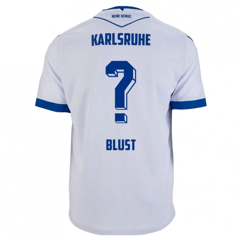 Danxen Kinder Amber Blust #0 Weiß Blau Auswärtstrikot Trikot 2025/26 T-Shirt