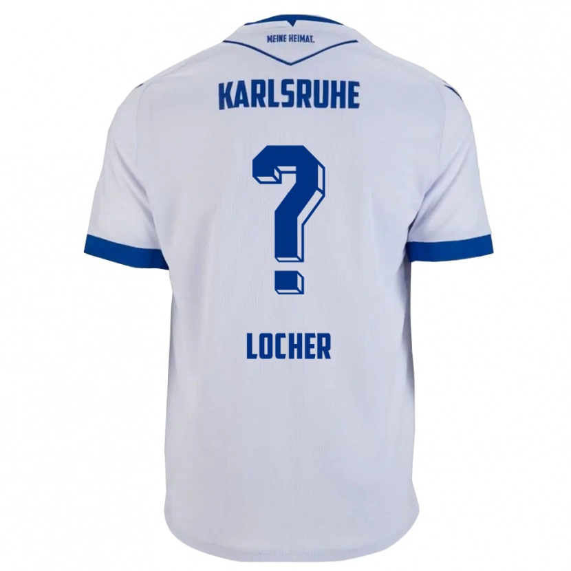 Danxen Kinder Lena Locher #0 Weiß Blau Auswärtstrikot Trikot 2025/26 T-Shirt