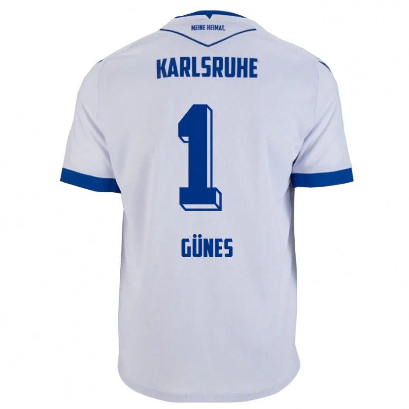 Danxen Kinder Kamil Günes #1 Weiß Blau Auswärtstrikot Trikot 2025/26 T-Shirt