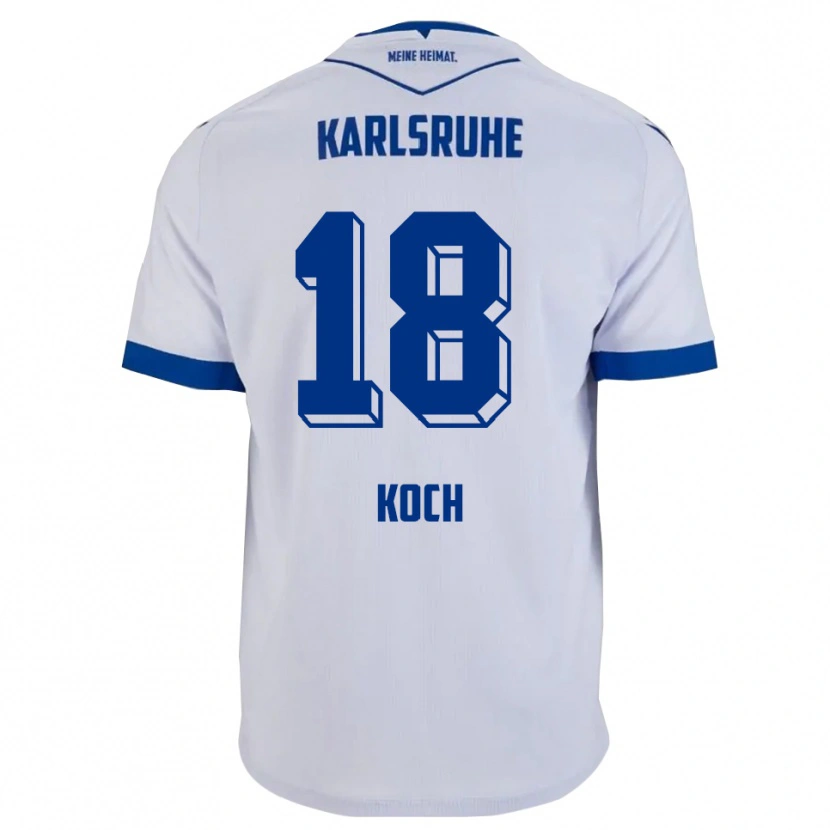 Danxen Kinder Aki Koch #18 Weiß Blau Auswärtstrikot Trikot 2025/26 T-Shirt