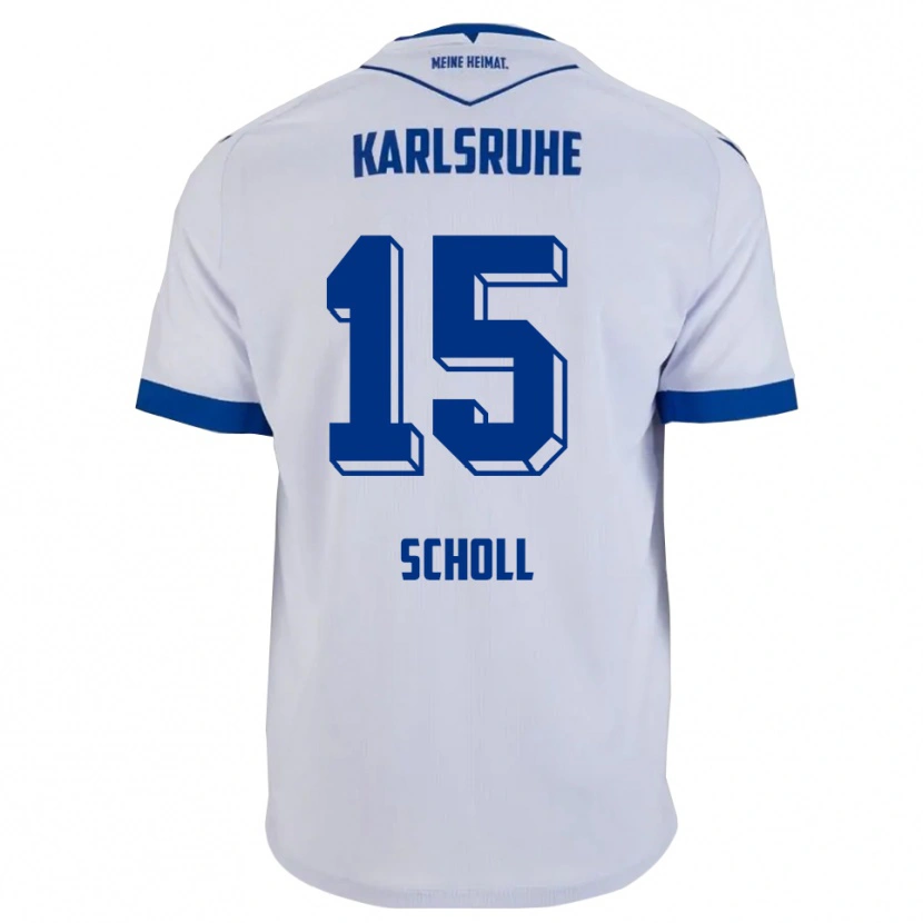 Danxen Kinder Paul Scholl #15 Weiß Blau Auswärtstrikot Trikot 2025/26 T-Shirt