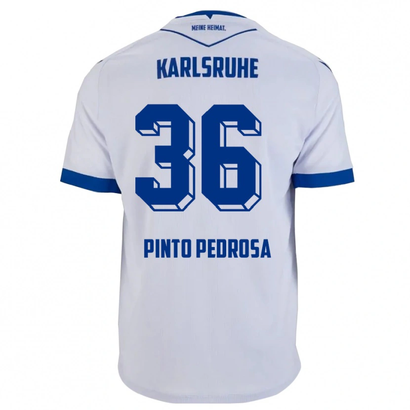 Danxen Kinder Rafael Pinto Pedrosa #36 Weiß Blau Auswärtstrikot Trikot 2025/26 T-Shirt