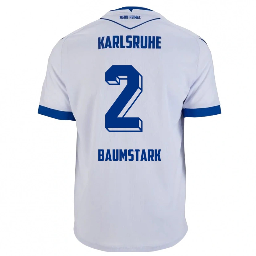 Danxen Kinder Max Baumstark #2 Weiß Blau Auswärtstrikot Trikot 2025/26 T-Shirt