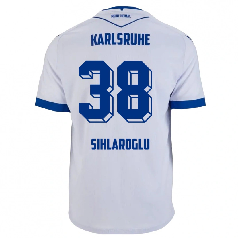 Danxen Kinder Efe-Kaan Sihlaroglu #38 Weiß Blau Auswärtstrikot Trikot 2025/26 T-Shirt