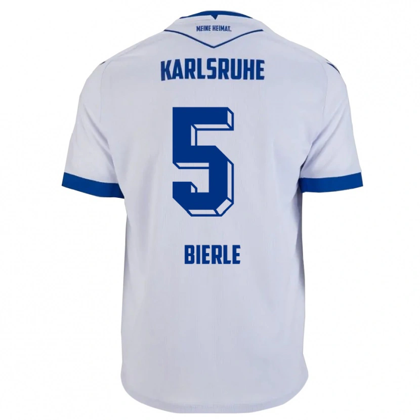 Danxen Kinder Finn Bierle #5 Weiß Blau Auswärtstrikot Trikot 2025/26 T-Shirt