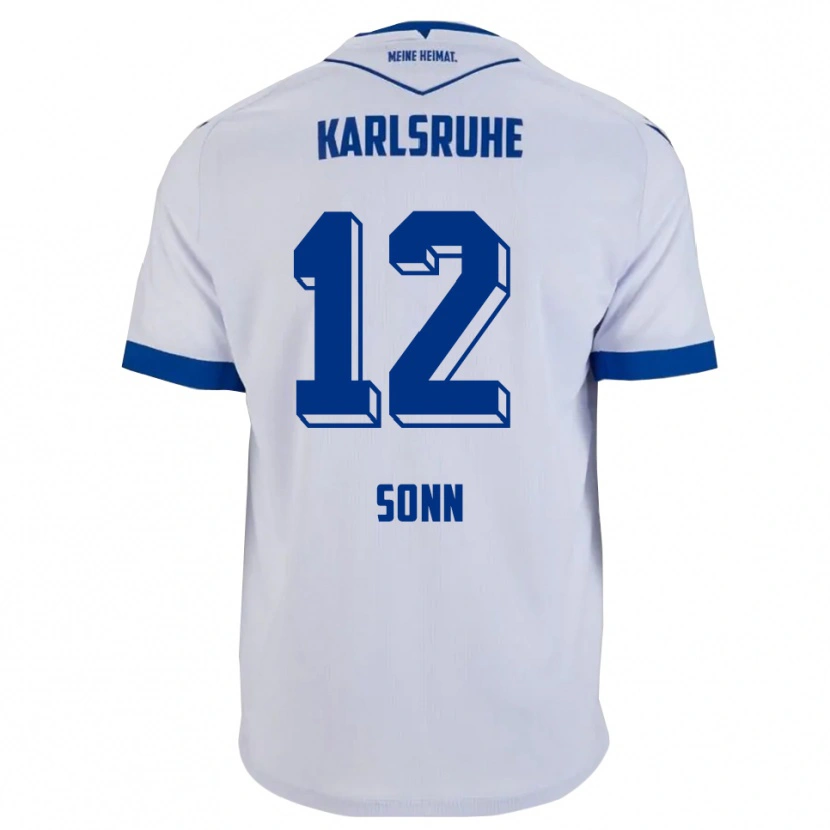 Danxen Kinder Philipp Sonn #12 Weiß Blau Auswärtstrikot Trikot 2025/26 T-Shirt