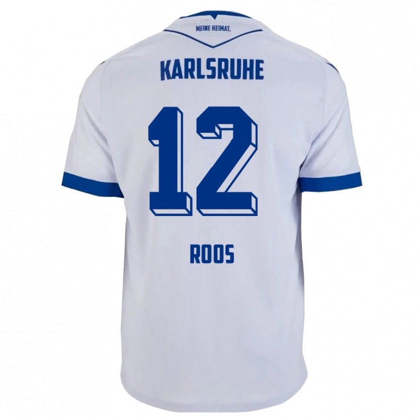 Danxen Kinder Silvio Roos #12 Weiß Blau Auswärtstrikot Trikot 2025/26 T-Shirt