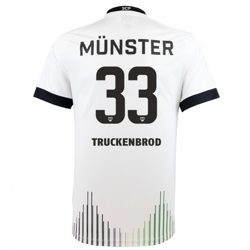 Danxen Kinder Damian Truckenbrod #33 Weiß Schwarz Auswärtstrikot Trikot 2025/26 T-Shirt