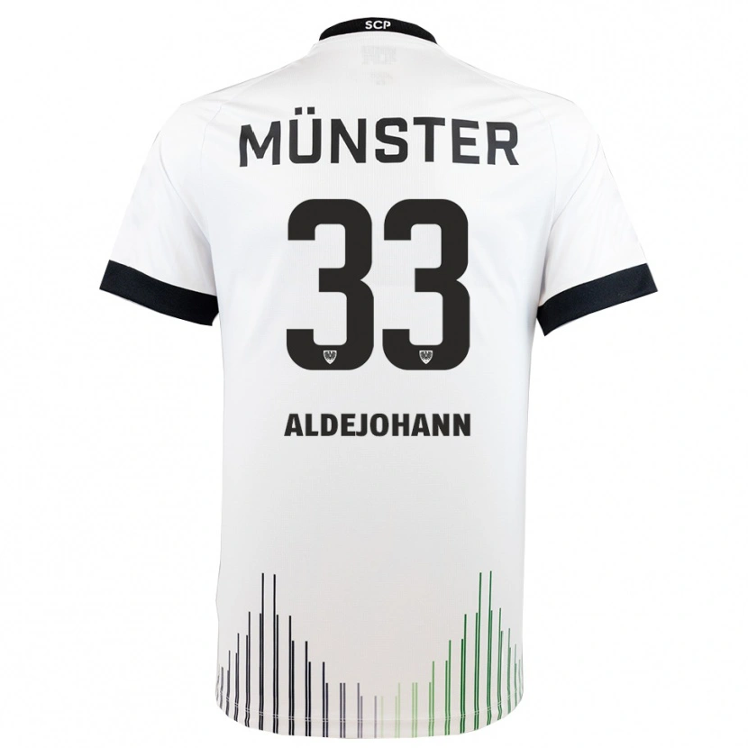 Danxen Kinder Sören Aldejohann #33 Weiß Schwarz Auswärtstrikot Trikot 2025/26 T-Shirt