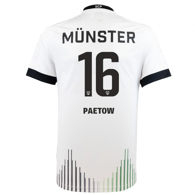 Danxen Kinder Torge Paetow #16 Weiß Schwarz Auswärtstrikot Trikot 2025/26 T-Shirt