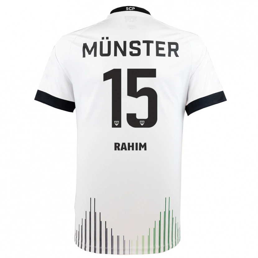 Danxen Kinder David Rahim #15 Weiß Schwarz Auswärtstrikot Trikot 2025/26 T-Shirt