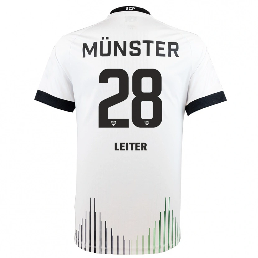 Danxen Kinder Ben Leiter #28 Weiß Schwarz Auswärtstrikot Trikot 2025/26 T-Shirt