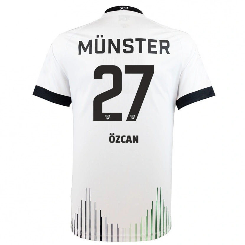 Danxen Kinder Kenan Özcan #27 Weiß Schwarz Auswärtstrikot Trikot 2025/26 T-Shirt