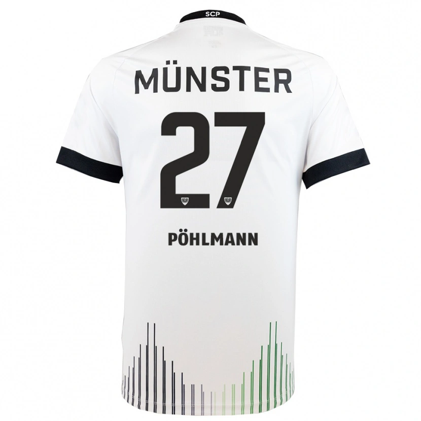 Danxen Kinder Phil Pöhlmann #27 Weiß Schwarz Auswärtstrikot Trikot 2025/26 T-Shirt