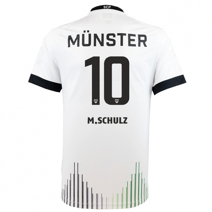 Danxen Kinder Marvin Schulz #10 Weiß Schwarz Auswärtstrikot Trikot 2025/26 T-Shirt