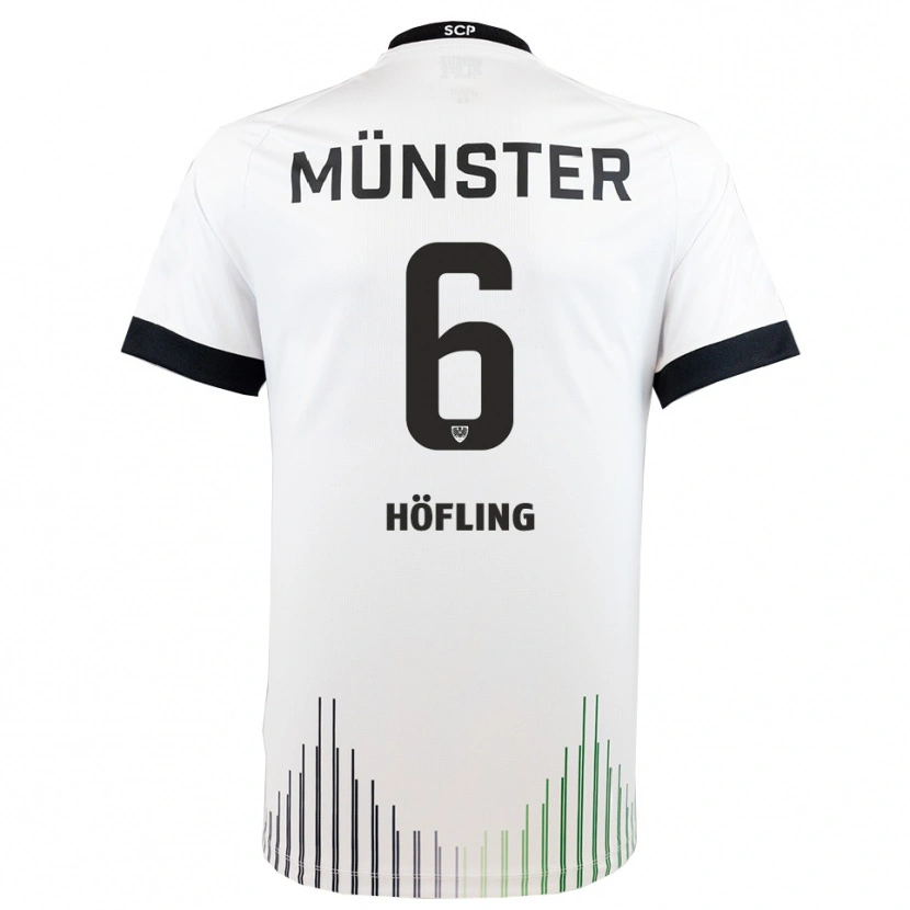 Danxen Kinder Till Höfling #6 Weiß Schwarz Auswärtstrikot Trikot 2025/26 T-Shirt