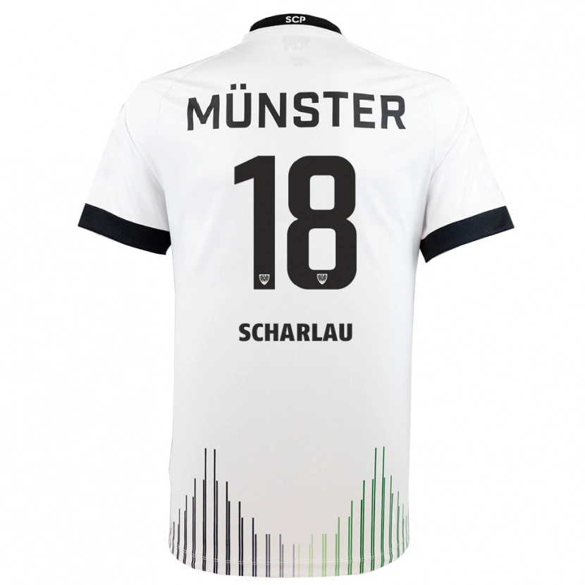 Danxen Kinder Michel Scharlau #18 Weiß Schwarz Auswärtstrikot Trikot 2025/26 T-Shirt