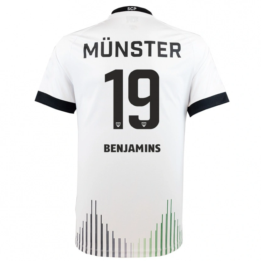 Danxen Kinder Marvin Benjamins #19 Weiß Schwarz Auswärtstrikot Trikot 2025/26 T-Shirt
