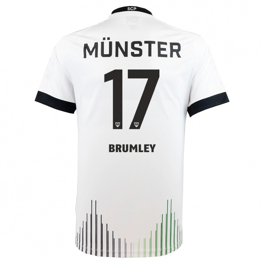 Danxen Kinder Florian Brumley #17 Weiß Schwarz Auswärtstrikot Trikot 2025/26 T-Shirt