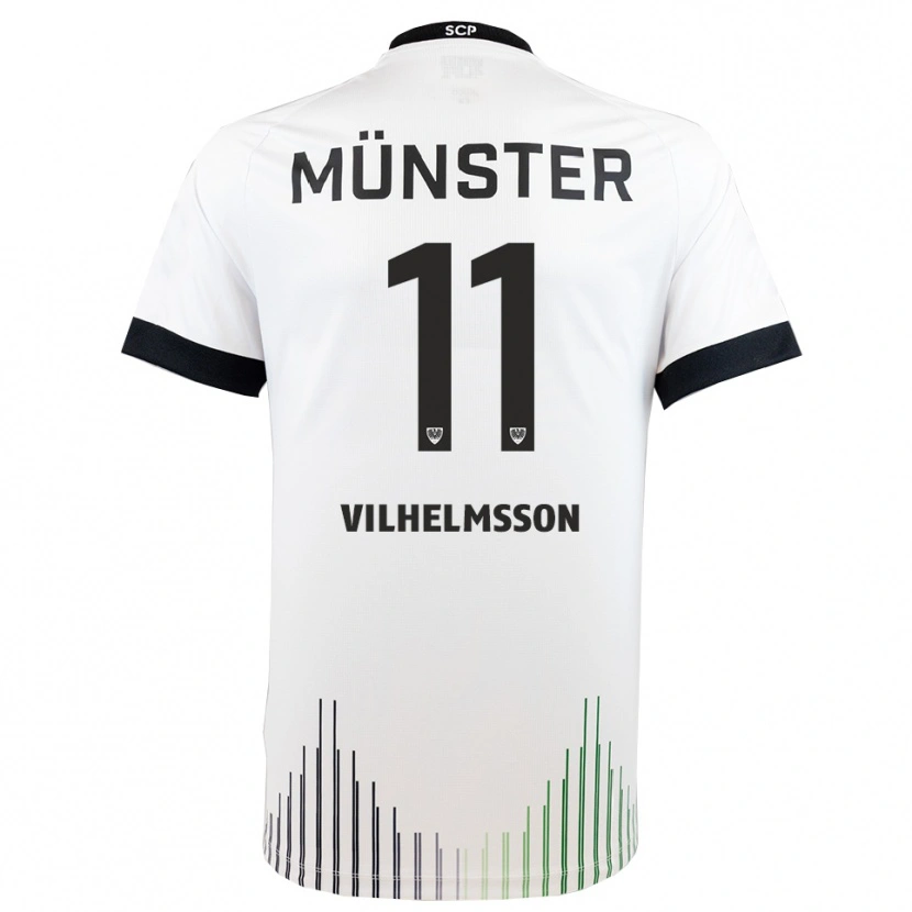 Danxen Kinder Oscar Vilhelmsson #11 Weiß Schwarz Auswärtstrikot Trikot 2025/26 T-Shirt