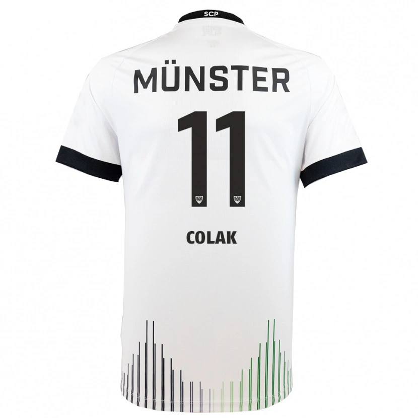 Danxen Kinder Alper Colak #11 Weiß Schwarz Auswärtstrikot Trikot 2025/26 T-Shirt